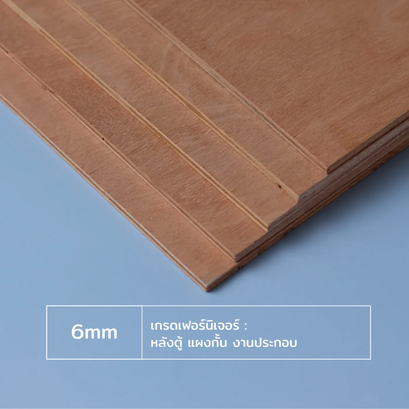 ไม้อัด 6 มม เกรดเฟอร์นิเจอร์ | หลังตู้ แผงกั้น งานประกอบ
